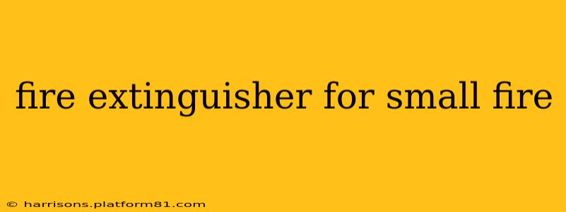 fire extinguisher for small fire