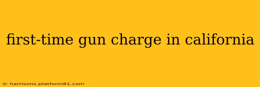 first-time gun charge in california