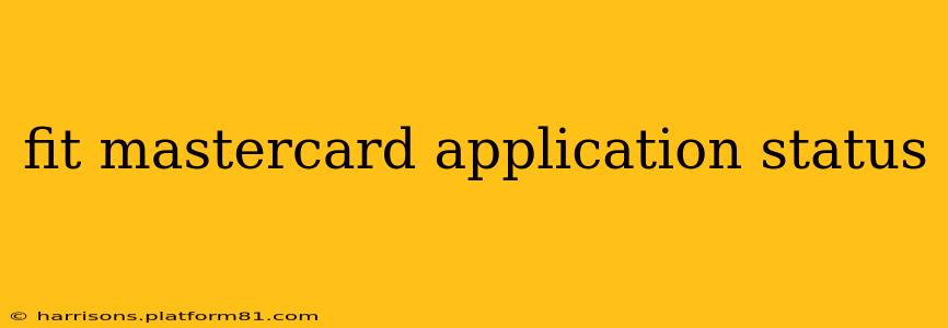 fit mastercard application status
