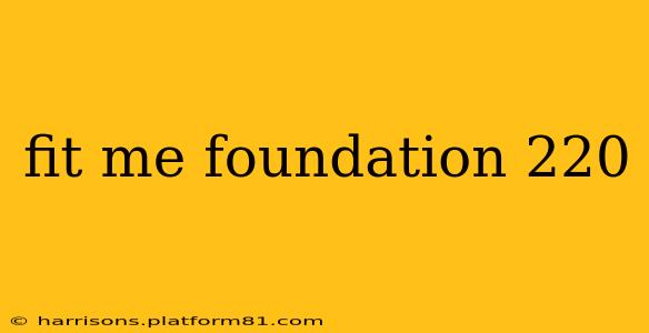 fit me foundation 220