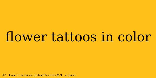 flower tattoos in color