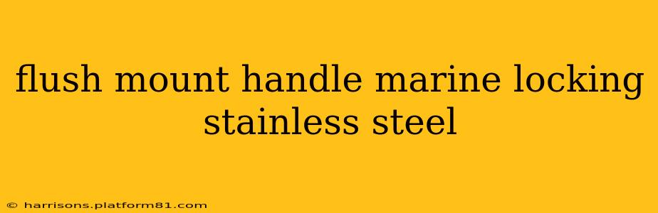 flush mount handle marine locking stainless steel