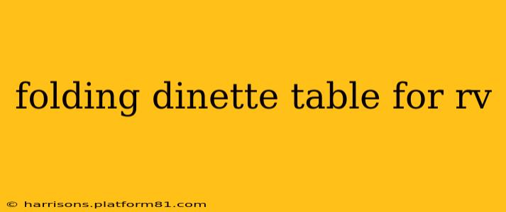 folding dinette table for rv