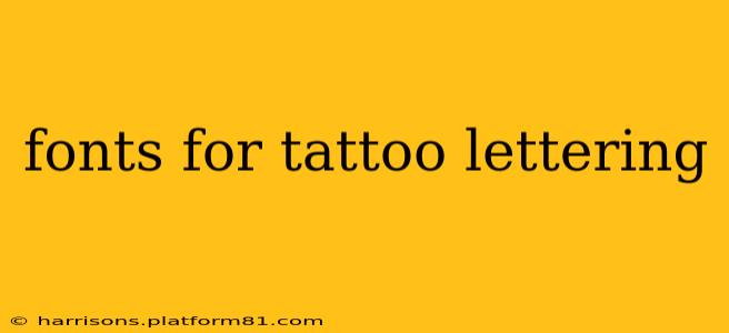 fonts for tattoo lettering