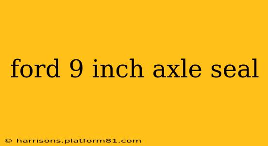 ford 9 inch axle seal