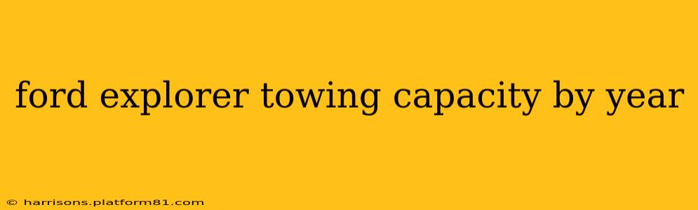 ford explorer towing capacity by year