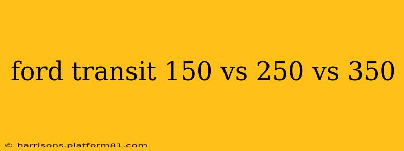 ford transit 150 vs 250 vs 350