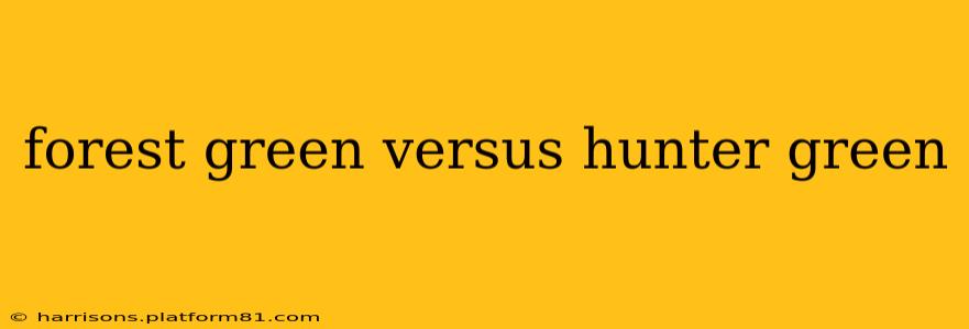 forest green versus hunter green