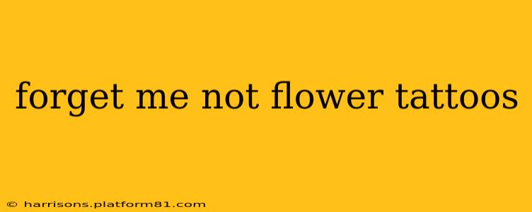 forget me not flower tattoos