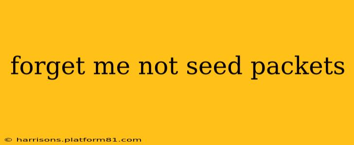 forget me not seed packets