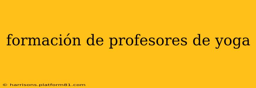formación de profesores de yoga