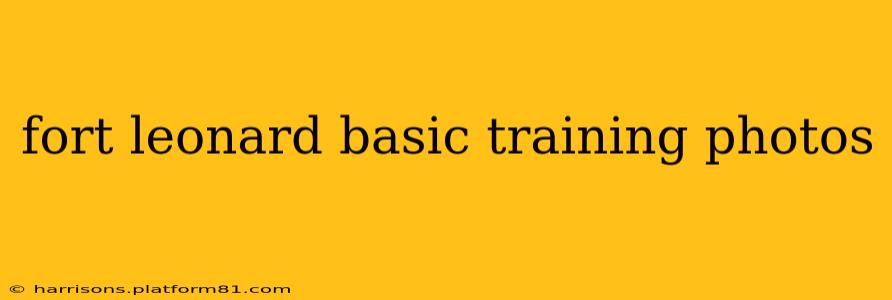 fort leonard basic training photos