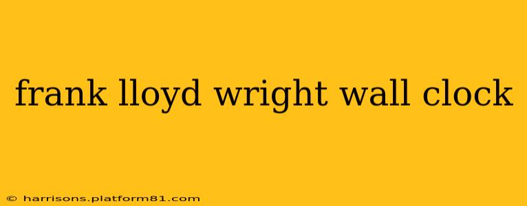 frank lloyd wright wall clock