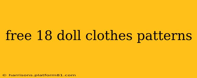 free 18 doll clothes patterns