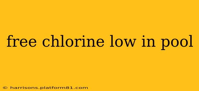 free chlorine low in pool