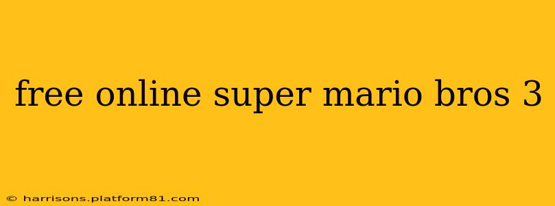 free online super mario bros 3