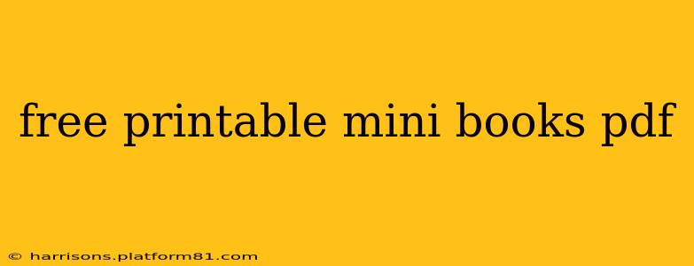free printable mini books pdf