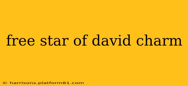free star of david charm
