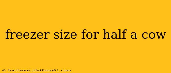 freezer size for half a cow