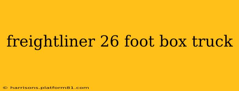 freightliner 26 foot box truck