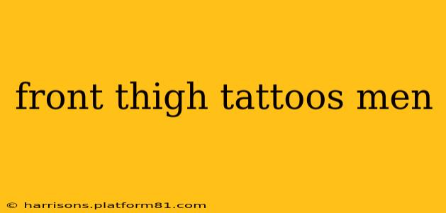 front thigh tattoos men
