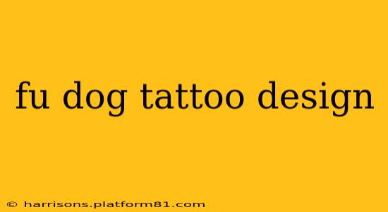 fu dog tattoo design