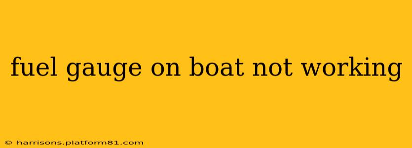 fuel gauge on boat not working