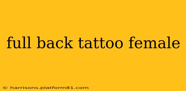 full back tattoo female