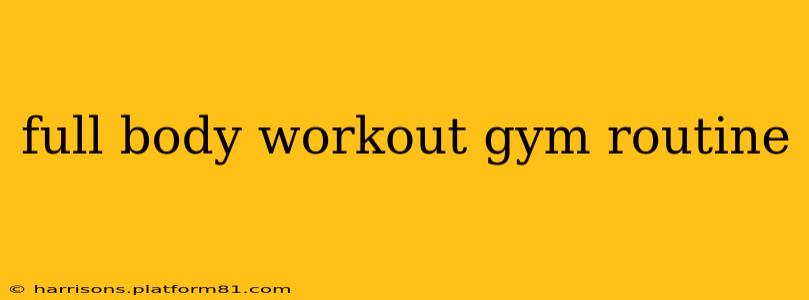 full body workout gym routine