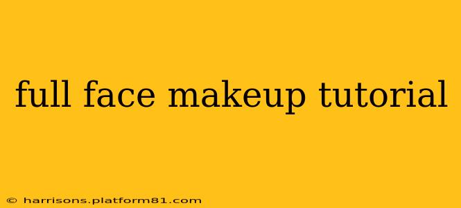 full face makeup tutorial