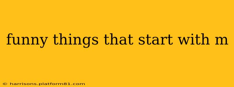 funny things that start with m