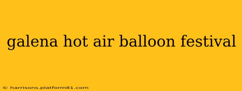 galena hot air balloon festival