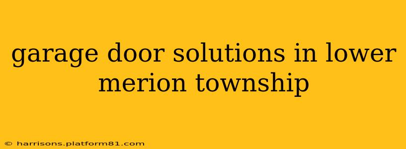 garage door solutions in lower merion township