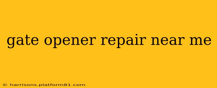 gate opener repair near me
