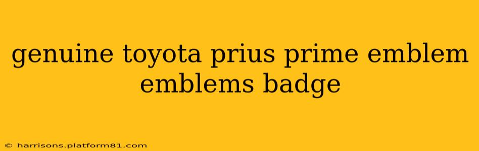 genuine toyota prius prime emblem emblems badge