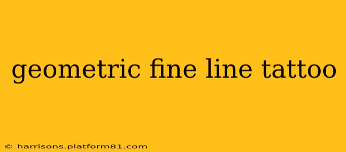 geometric fine line tattoo