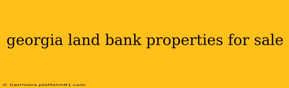 georgia land bank properties for sale