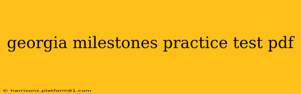 georgia milestones practice test pdf