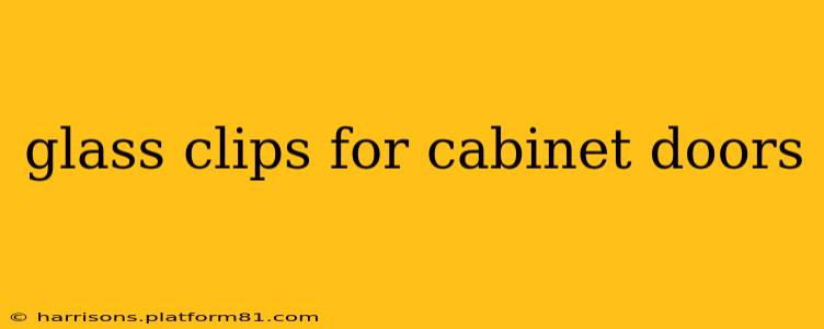 glass clips for cabinet doors
