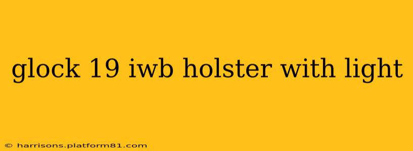 glock 19 iwb holster with light