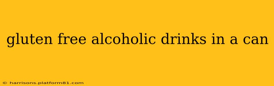 gluten free alcoholic drinks in a can