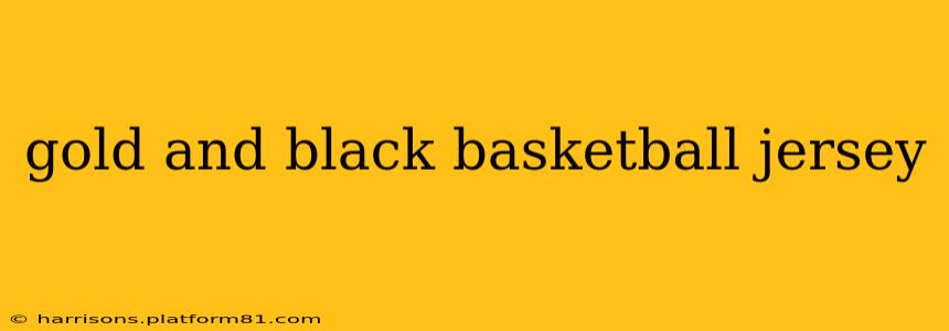 gold and black basketball jersey