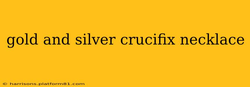 gold and silver crucifix necklace