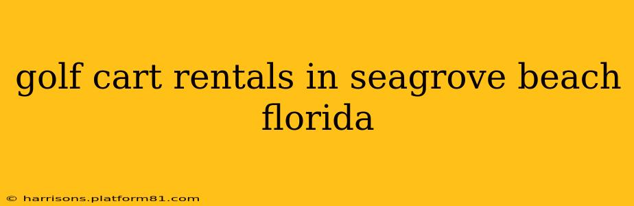 golf cart rentals in seagrove beach florida