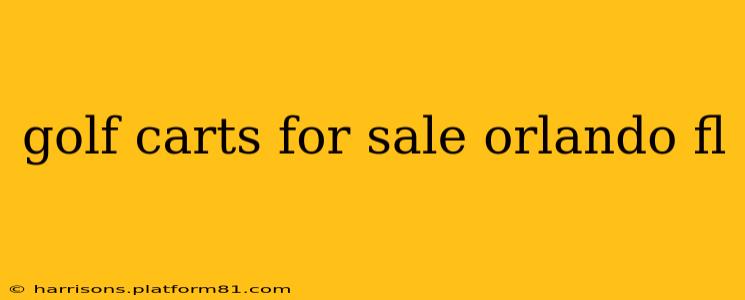 golf carts for sale orlando fl