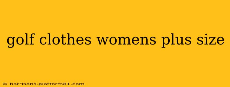 golf clothes womens plus size