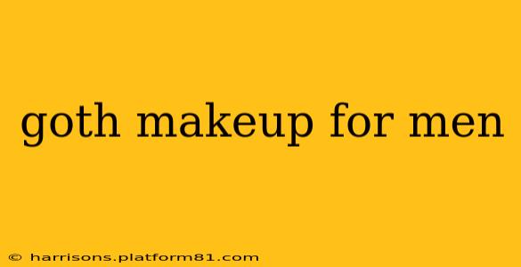 goth makeup for men