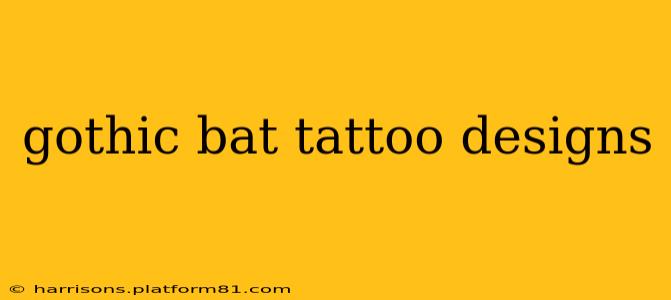 gothic bat tattoo designs