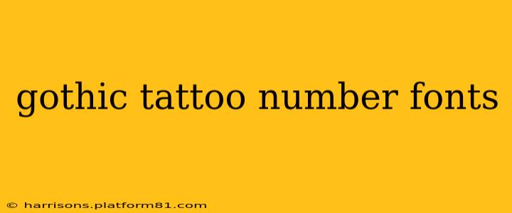 gothic tattoo number fonts