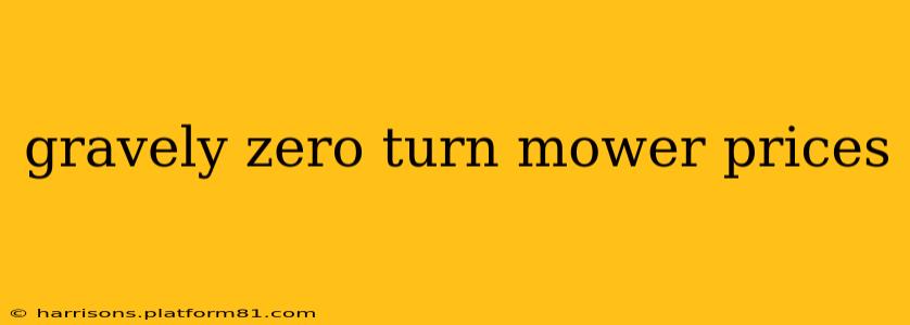 gravely zero turn mower prices